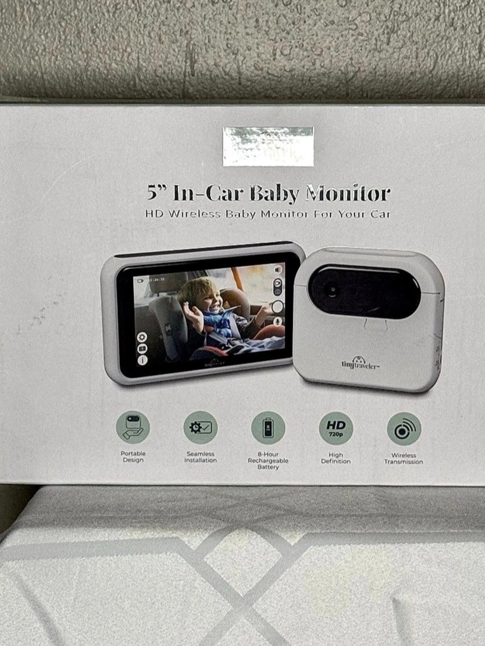 tiny traveler 5” In-Car Baby Monitor HD Wireless In-Car Baby Monitor